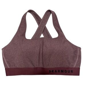 Under Armour Mid Crossback Heathered Sports Bra - Women’s XL